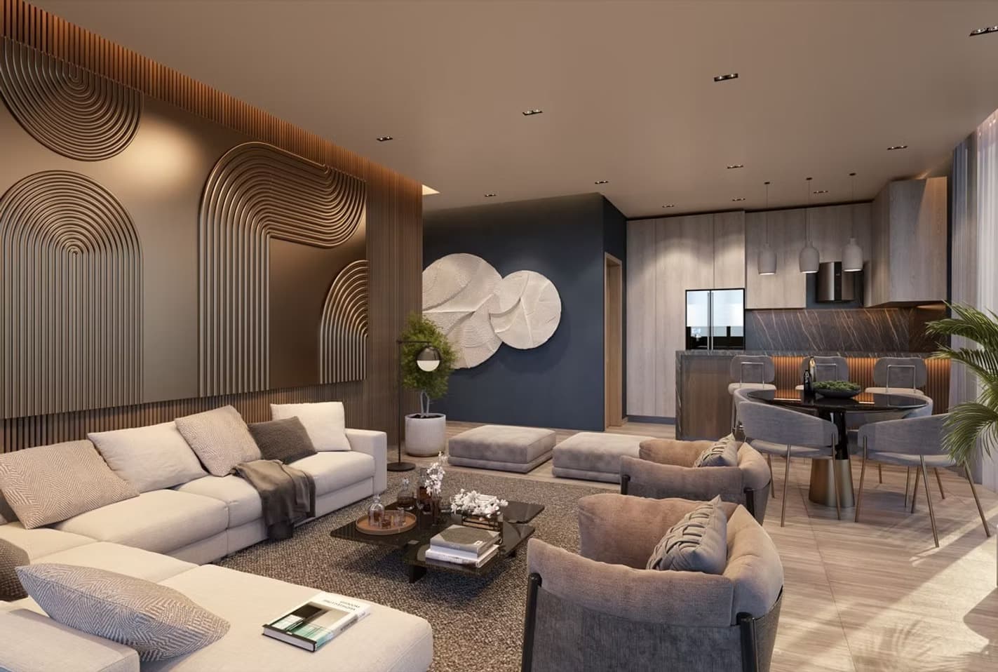 Interior premium de Samer Tower con acabados contemporaneos